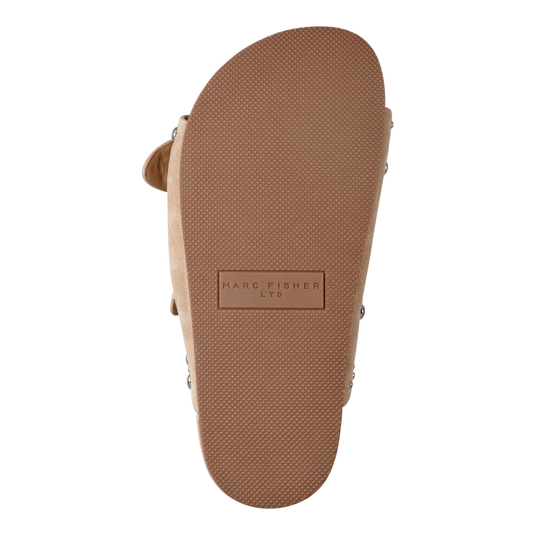 Sayge Studded Suede Footbed Sandal - Natural Suede / Marc Fisher Sale