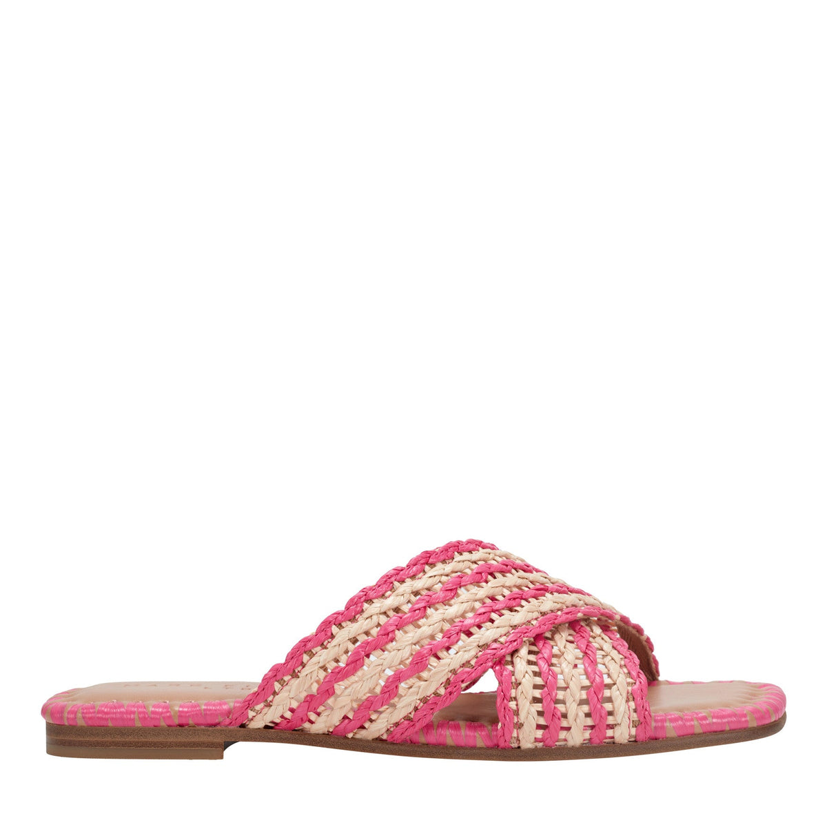 Nylie Flat Sandal - Natural/Pink / Marc Fisher US