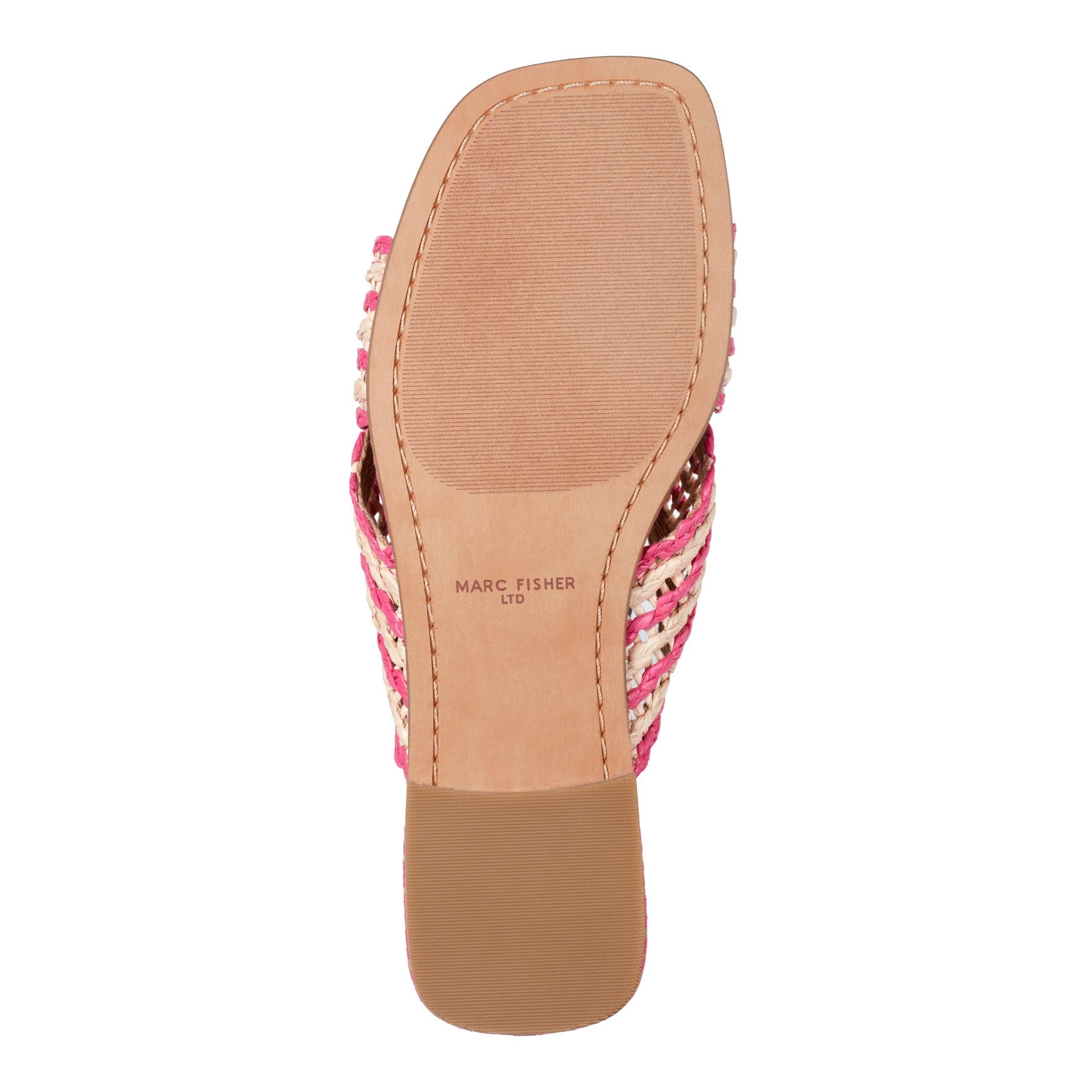 Nylie Flat Sandal - Natural/Pink / Marc Fisher US