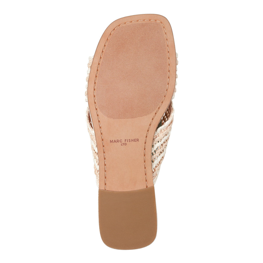 Nylie Flat Sandal - Natural/White / Marc Fisher On Sale