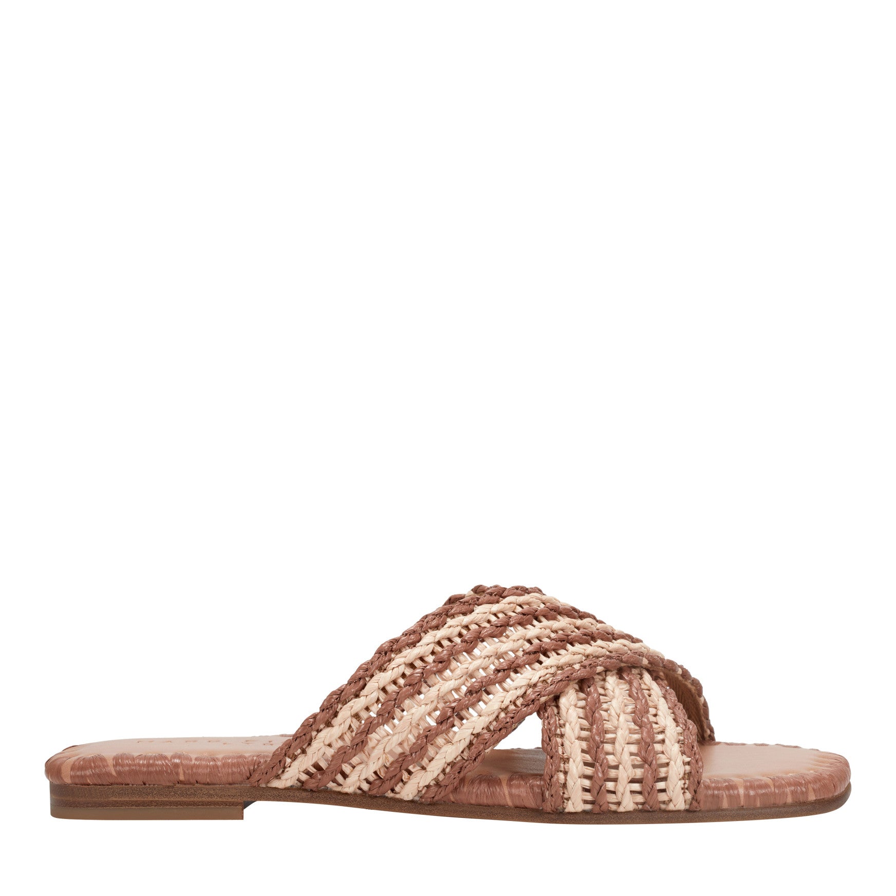 Nylie Flat Sandal - Natural/Brown / Marc Fisher Discount