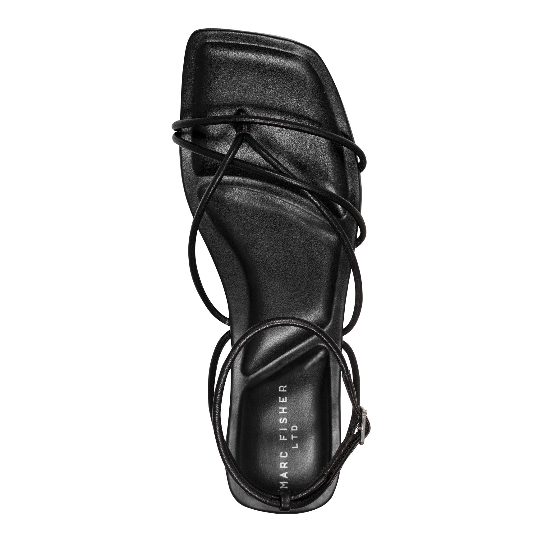 Mayte Strappy Leather Flat Sandal - Black Leather / Marc Fisher Online