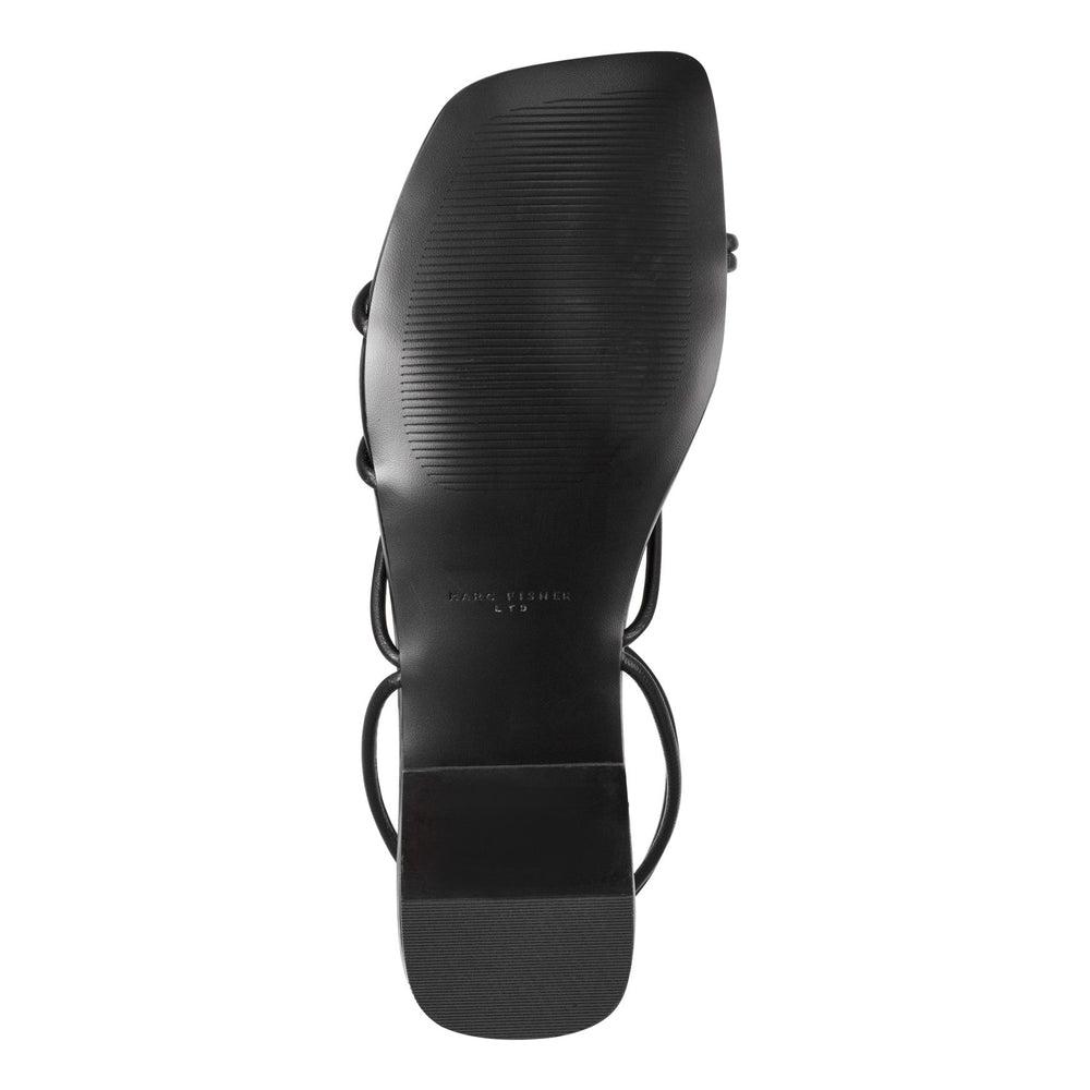 Mayte Strappy Leather Flat Sandal - Black Leather / Marc Fisher Online