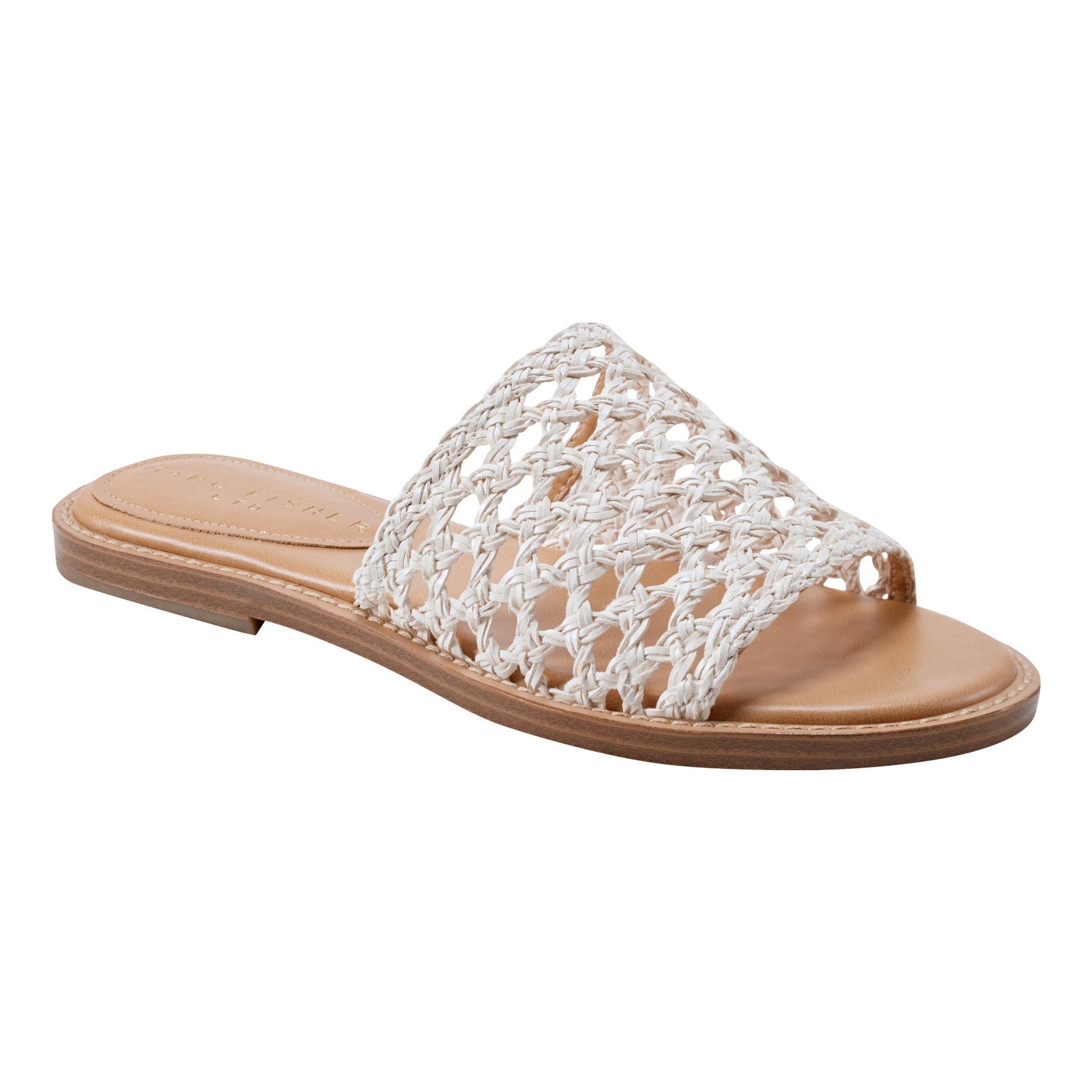 Glynne Woven Flat Sandal - White / Marc Fisher For Sale