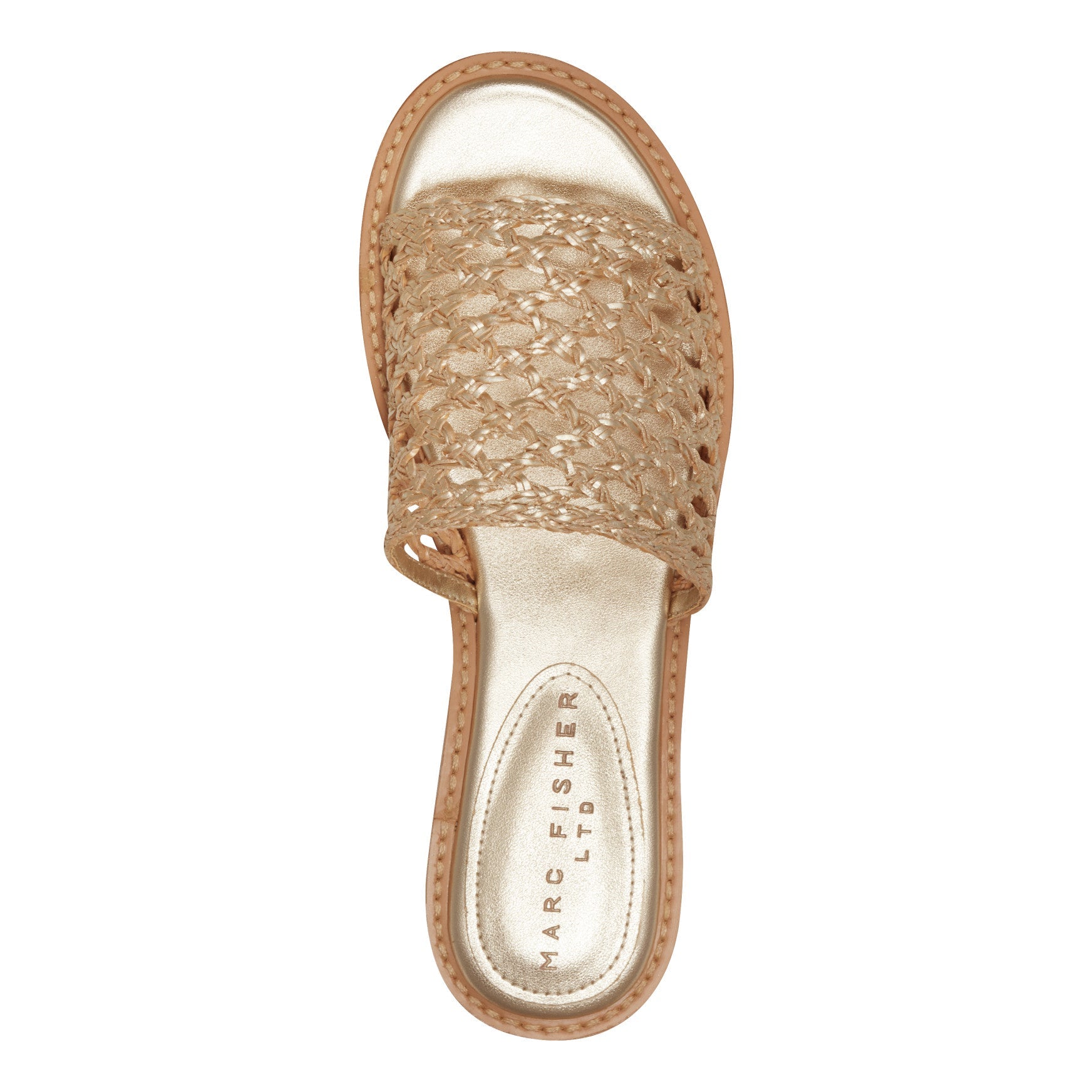 Glynne Woven Flat Sandal - Gold / Marc Fisher Sale