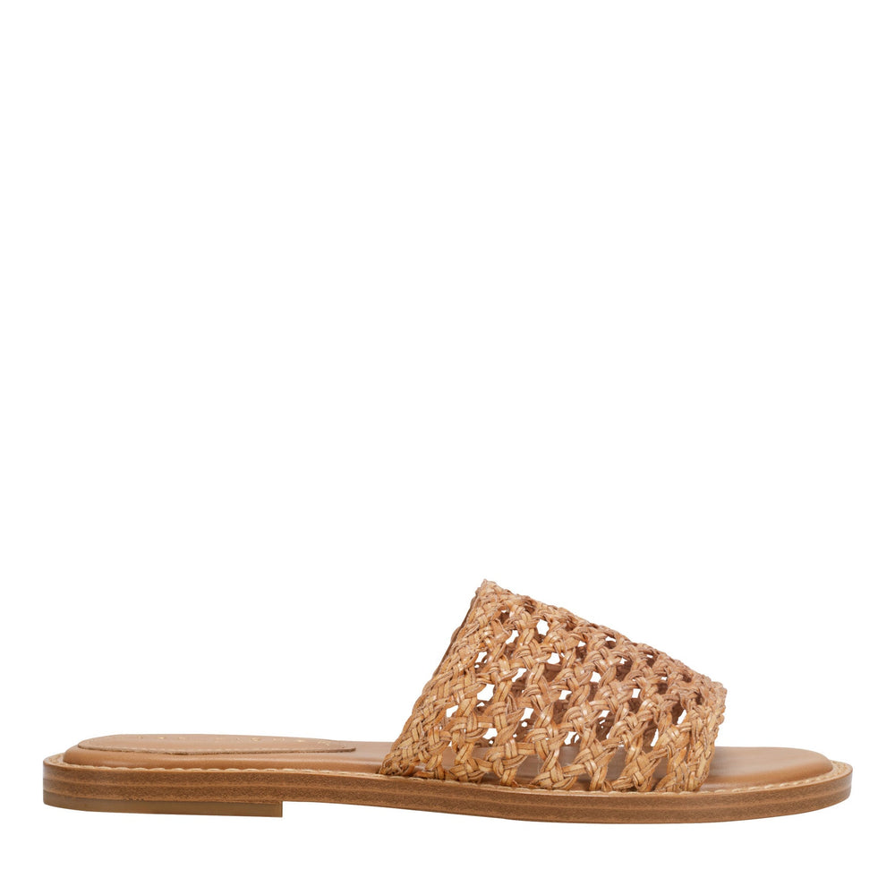 Glynne Woven Flat Sandal - Brown / Marc Fisher Outlet