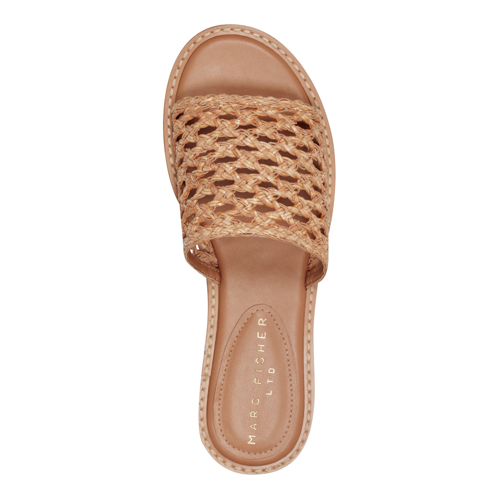 Glynne Woven Flat Sandal - Brown / Marc Fisher Outlet