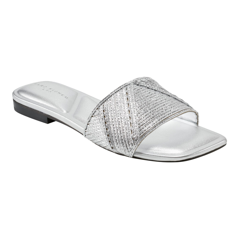 Murphy Flat Sandal - Silver / Marc Fisher US
