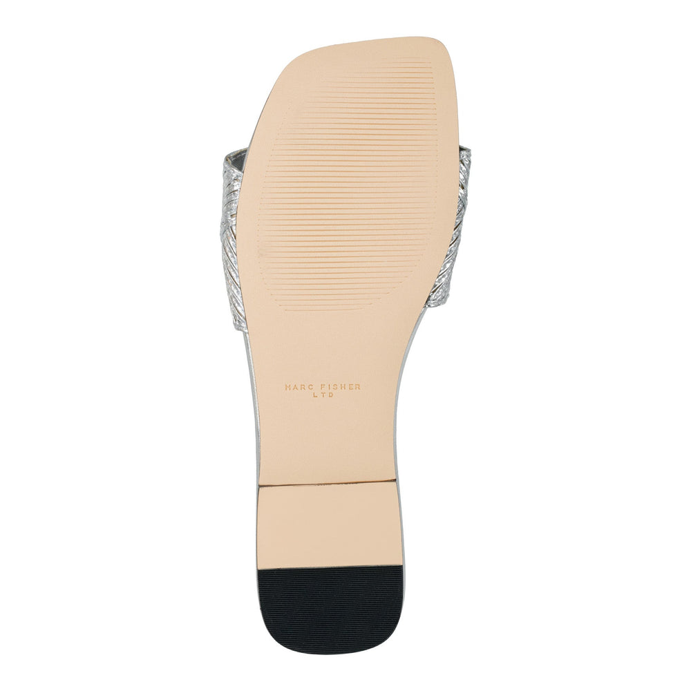 Murphy Flat Sandal - Silver / Marc Fisher US