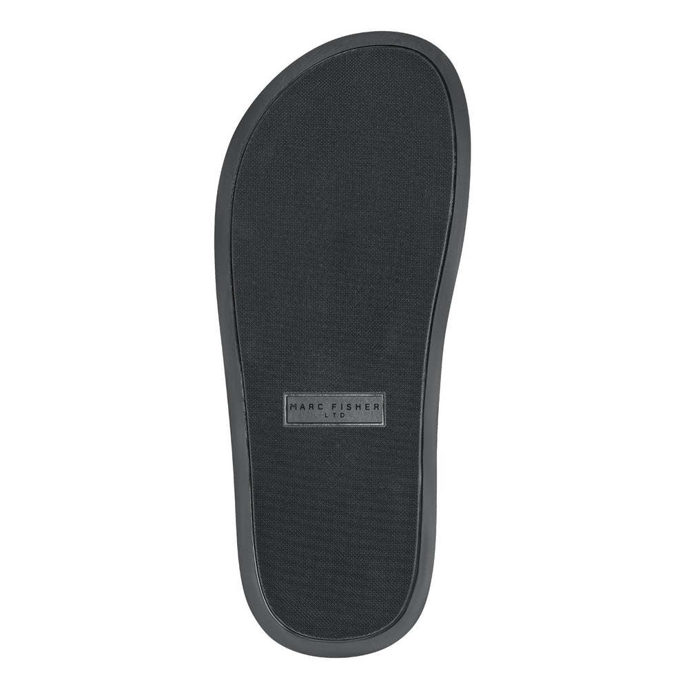 Verity Flat Leather Footbed Sandal - Black Leather / Marc Fisher Discount