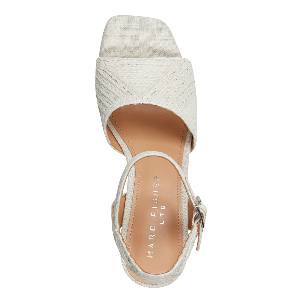 Calyn Platform Sandal - White Raffia / Marc Fisher On Sale