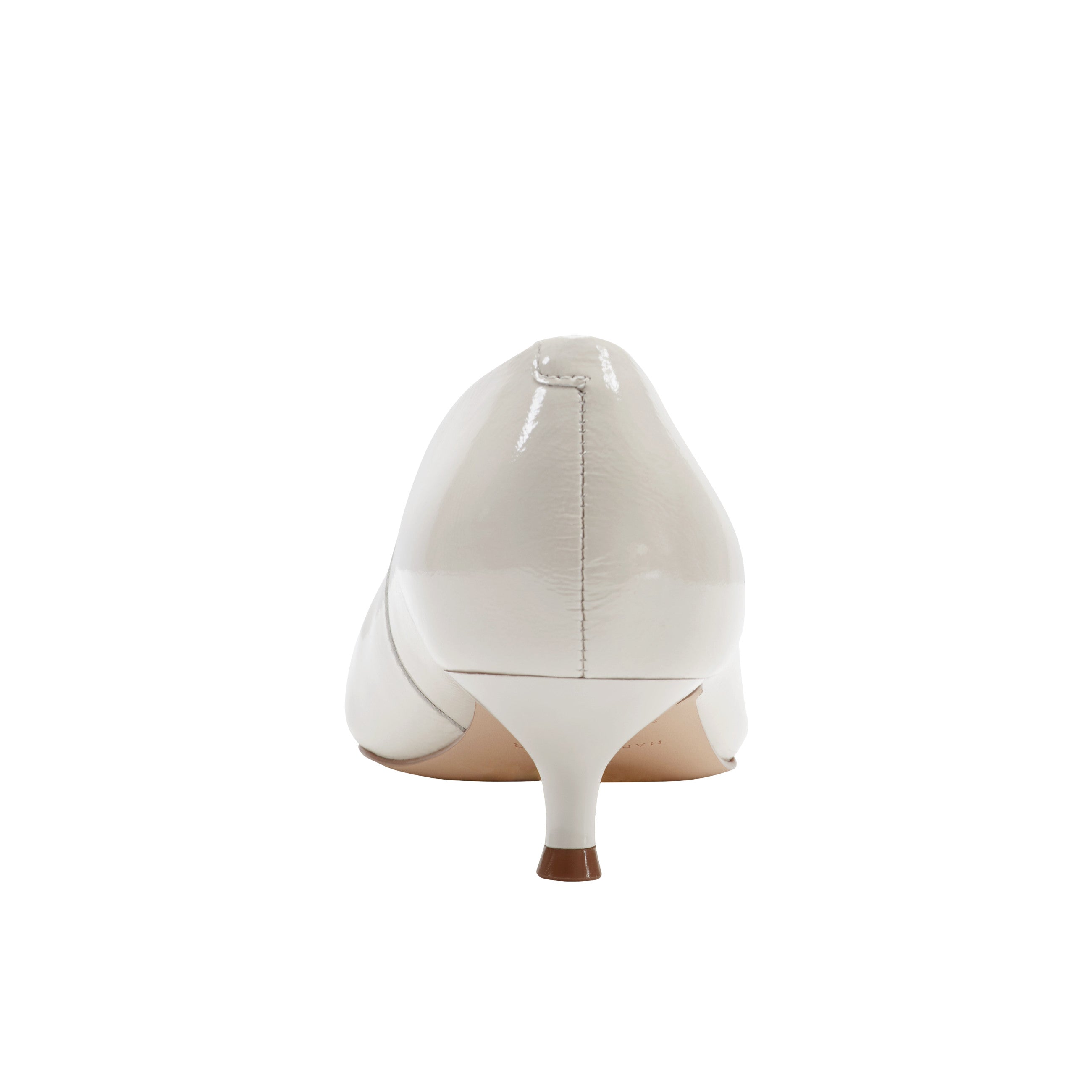 Cecile Leather Kitten Heel Pump - White Patent Leather / Marc Fisher For Sale