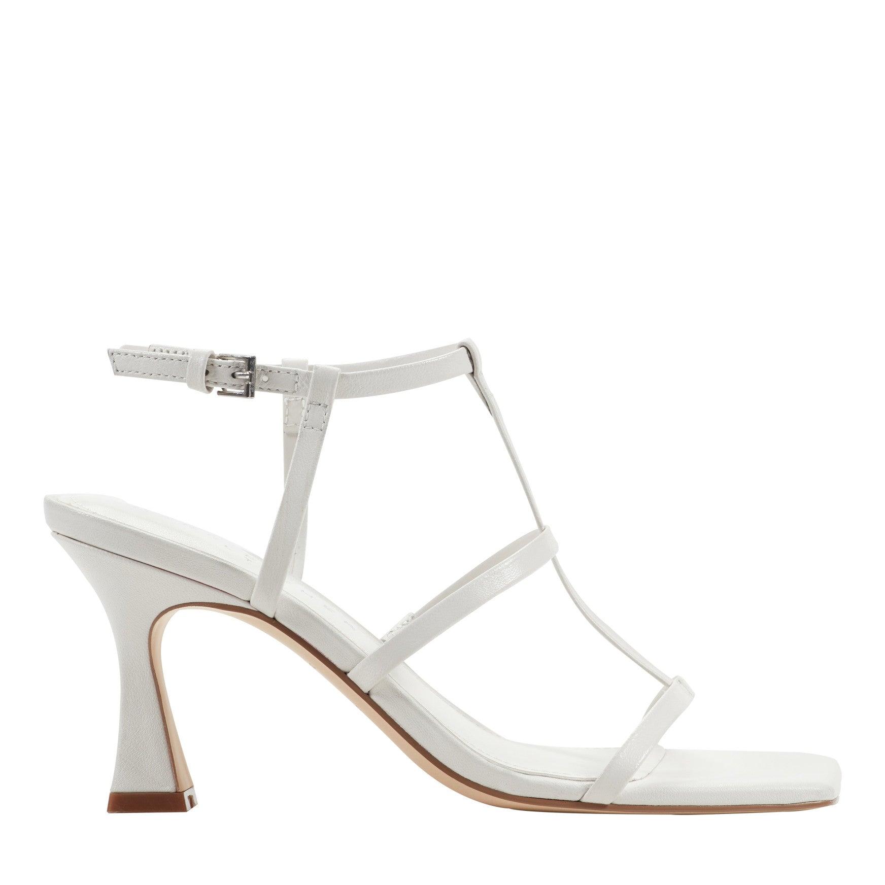 Dennie Strappy Leather Dress Sandal - White Leather / Marc Fisher Sale