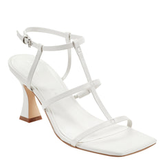Dennie Strappy Leather Dress Sandal - White Leather / Marc Fisher Sale