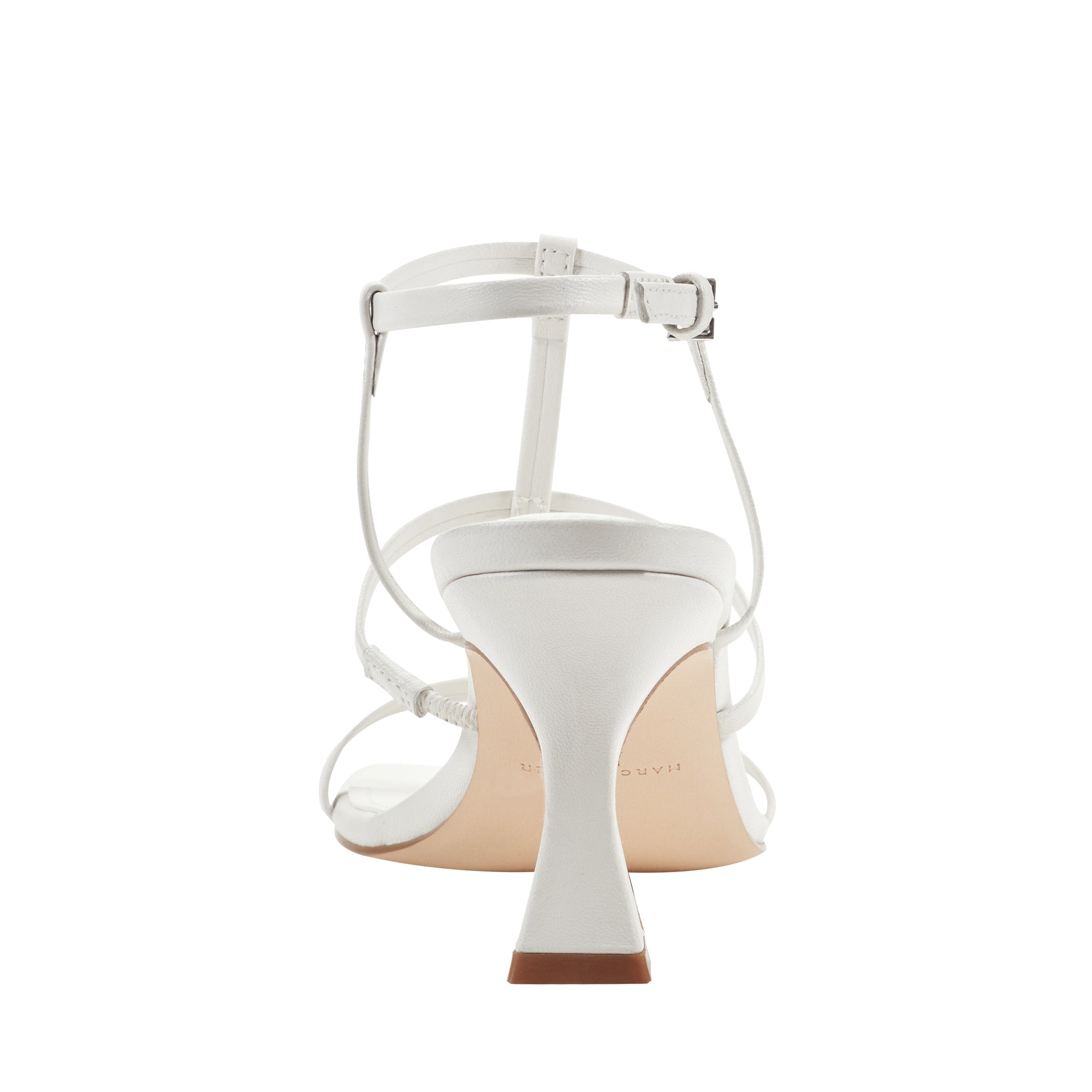 Dennie Strappy Leather Dress Sandal - White Leather / Marc Fisher Sale