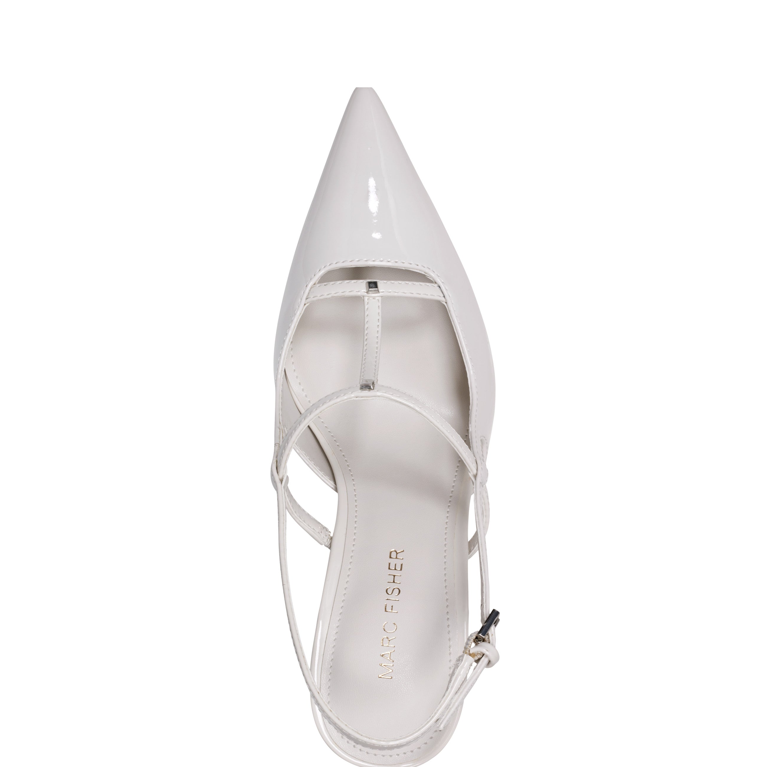 Remmi Strappy Slingback Pump - White Patent / Marc Fisher Outlet