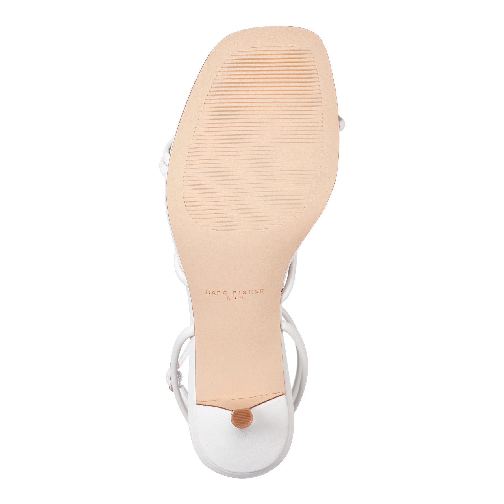 Ballen Leather Ankle Strap Sandal - White Leather / Marc Fisher On Sale