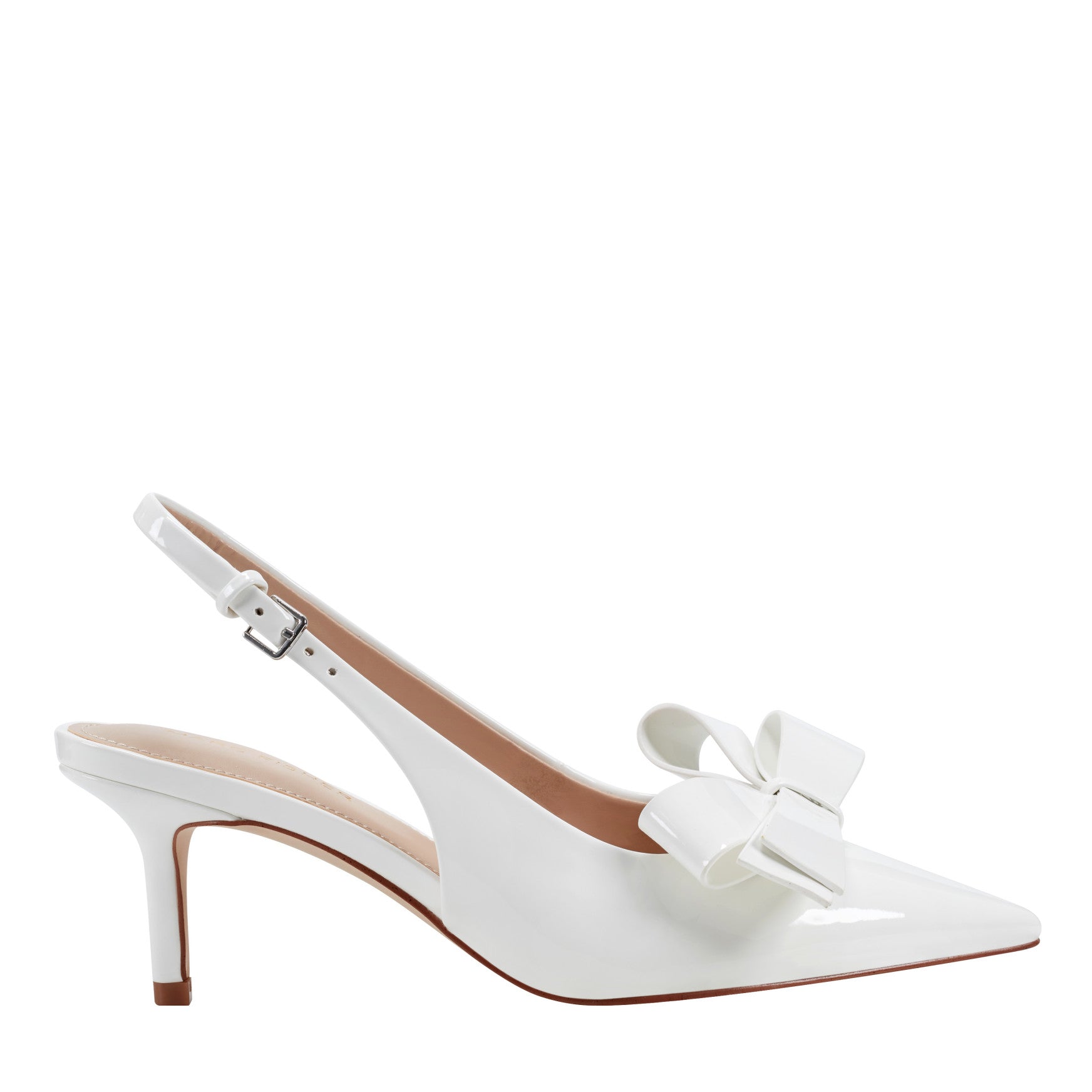 Allon Bow Slingback Pump - White Patent / Marc Fisher Online