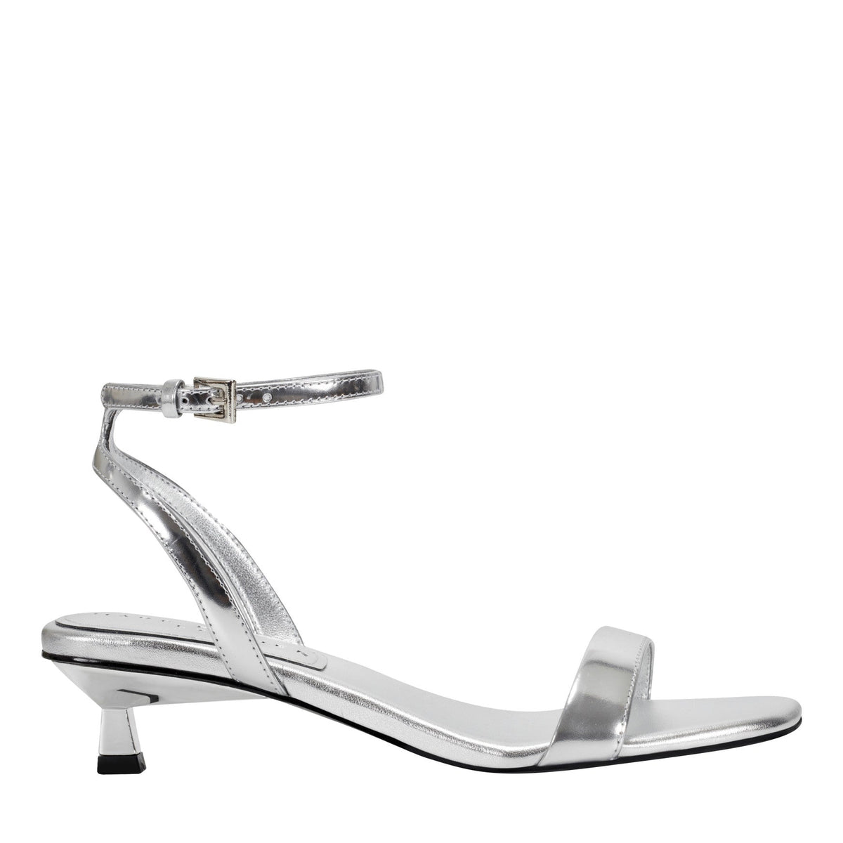 Alona Ankle Strap Sandal - Silver Leather / Marc Fisher Sale