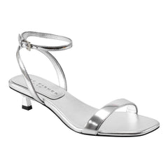Alona Ankle Strap Sandal - Silver Leather / Marc Fisher Sale
