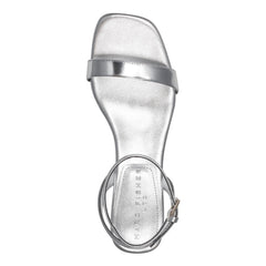 Alona Ankle Strap Sandal - Silver Leather / Marc Fisher Sale