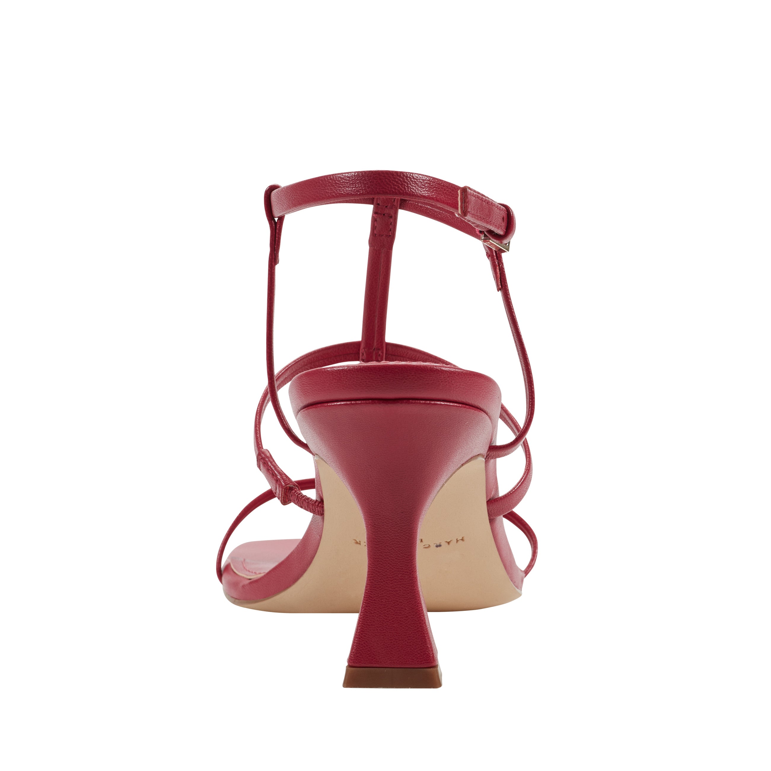 Dennie Strappy Leather Dress Sandal - Dark Pink Leather / Marc Fisher On Sale