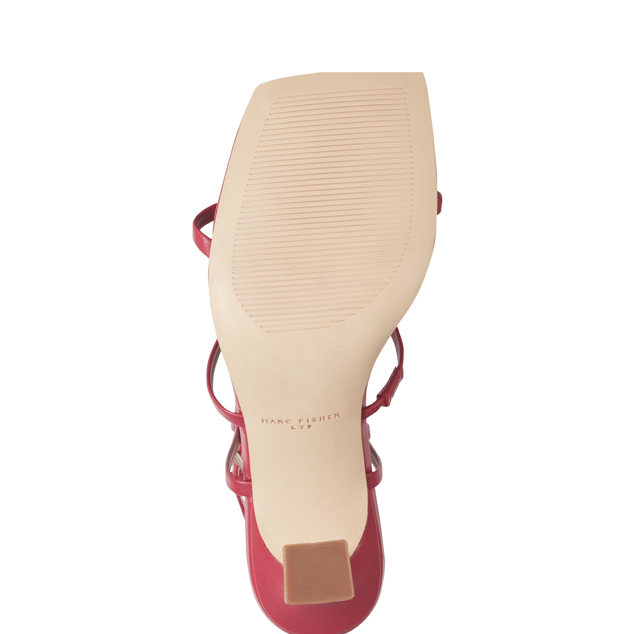 Dennie Strappy Leather Dress Sandal - Dark Pink Leather / Marc Fisher On Sale