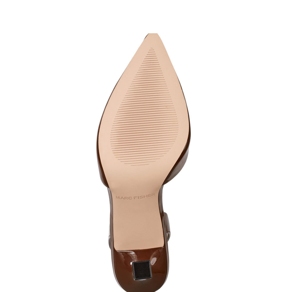 Hadya Slingback Pump - Brown Patent / Marc Fisher Discount