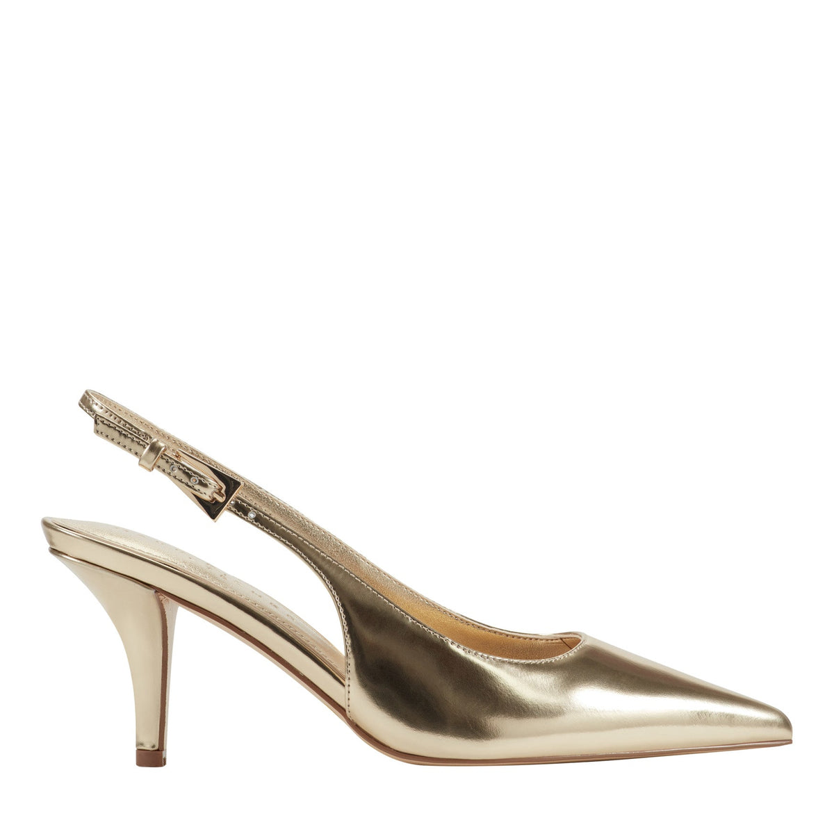 Dorie Leather Slingback Pump - Gold Metallic Leather / Marc Fisher Online
