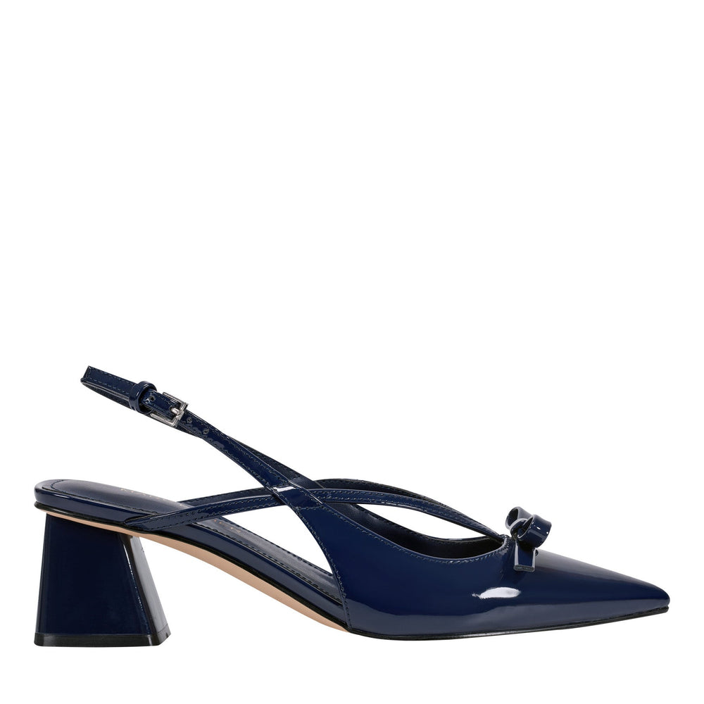 Laily Bow Slingback Pump - Navy Patent / Marc Fisher For Sale