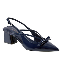 Laily Bow Slingback Pump - Navy Patent / Marc Fisher For Sale