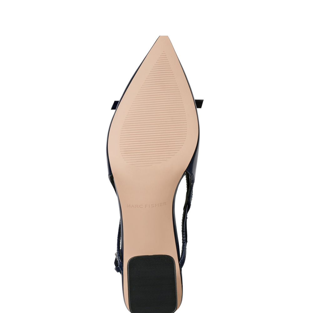 Laily Bow Slingback Pump - Navy Patent / Marc Fisher For Sale