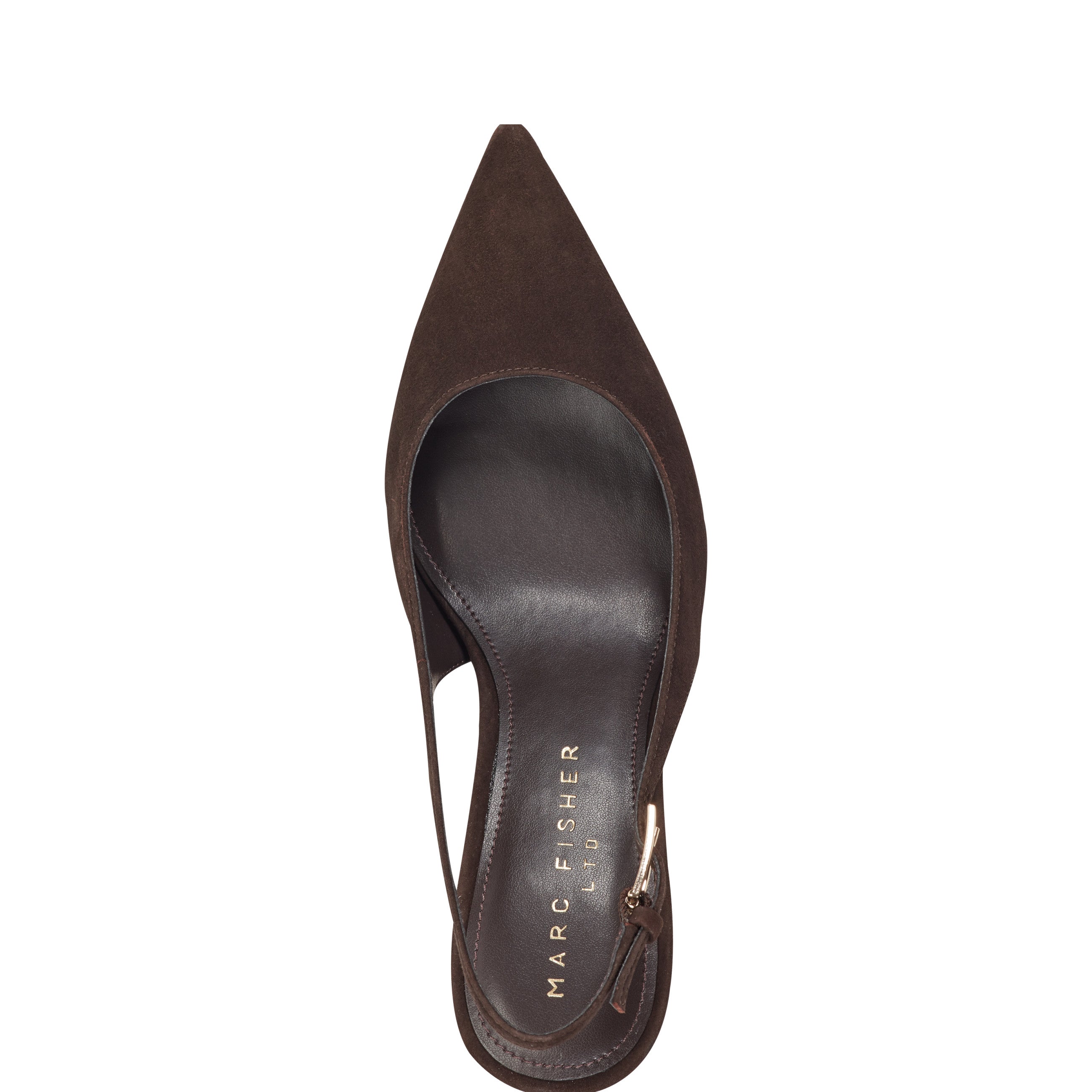 Dorie Leather Slingback Pump - Dark Brown Leather / Marc Fisher Outlet