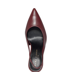 Leynne Slingback Pump - Dark Red Leather / Marc Fisher On Sale