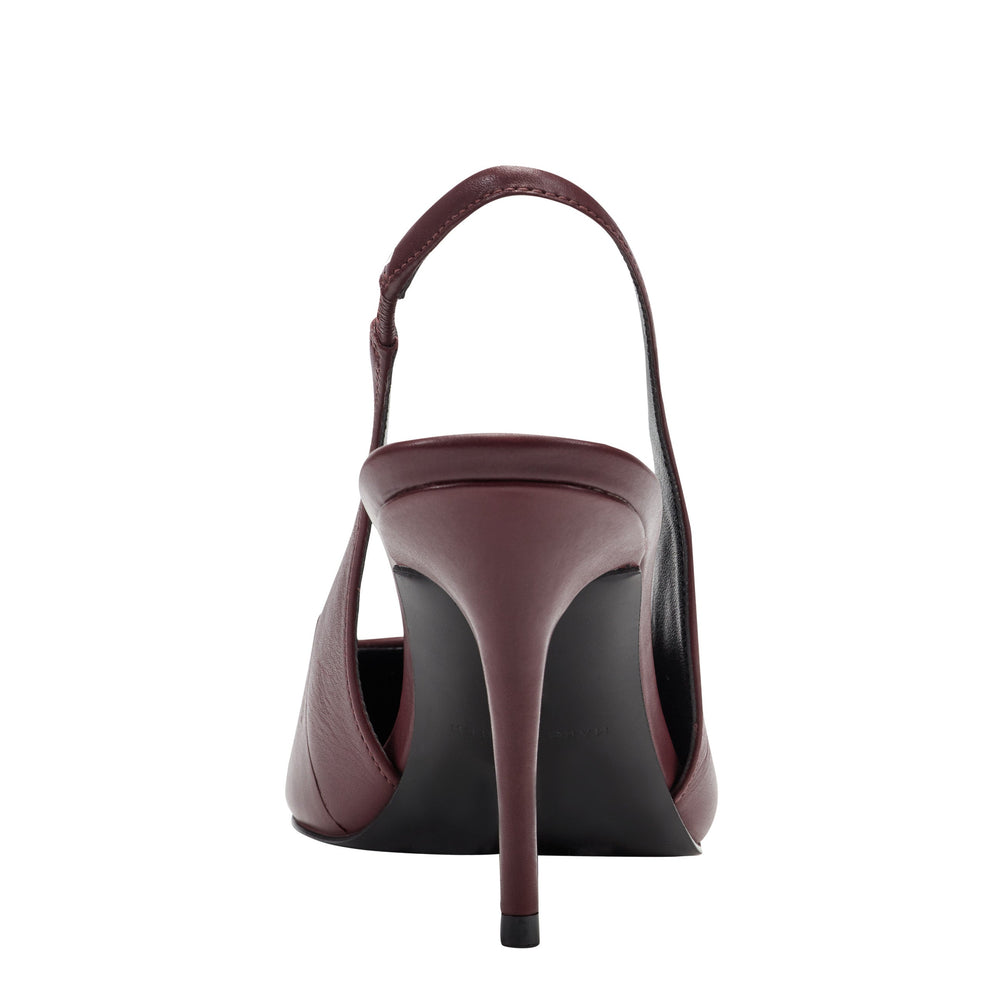 Leynne Slingback Pump - Dark Red Leather / Marc Fisher On Sale