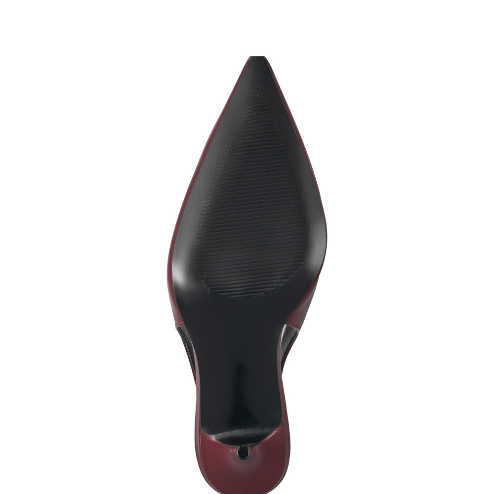 Leynne Slingback Pump - Dark Red Leather / Marc Fisher On Sale