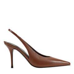 Leynne Slingback Pump - Brown Leather / Marc Fisher Discount