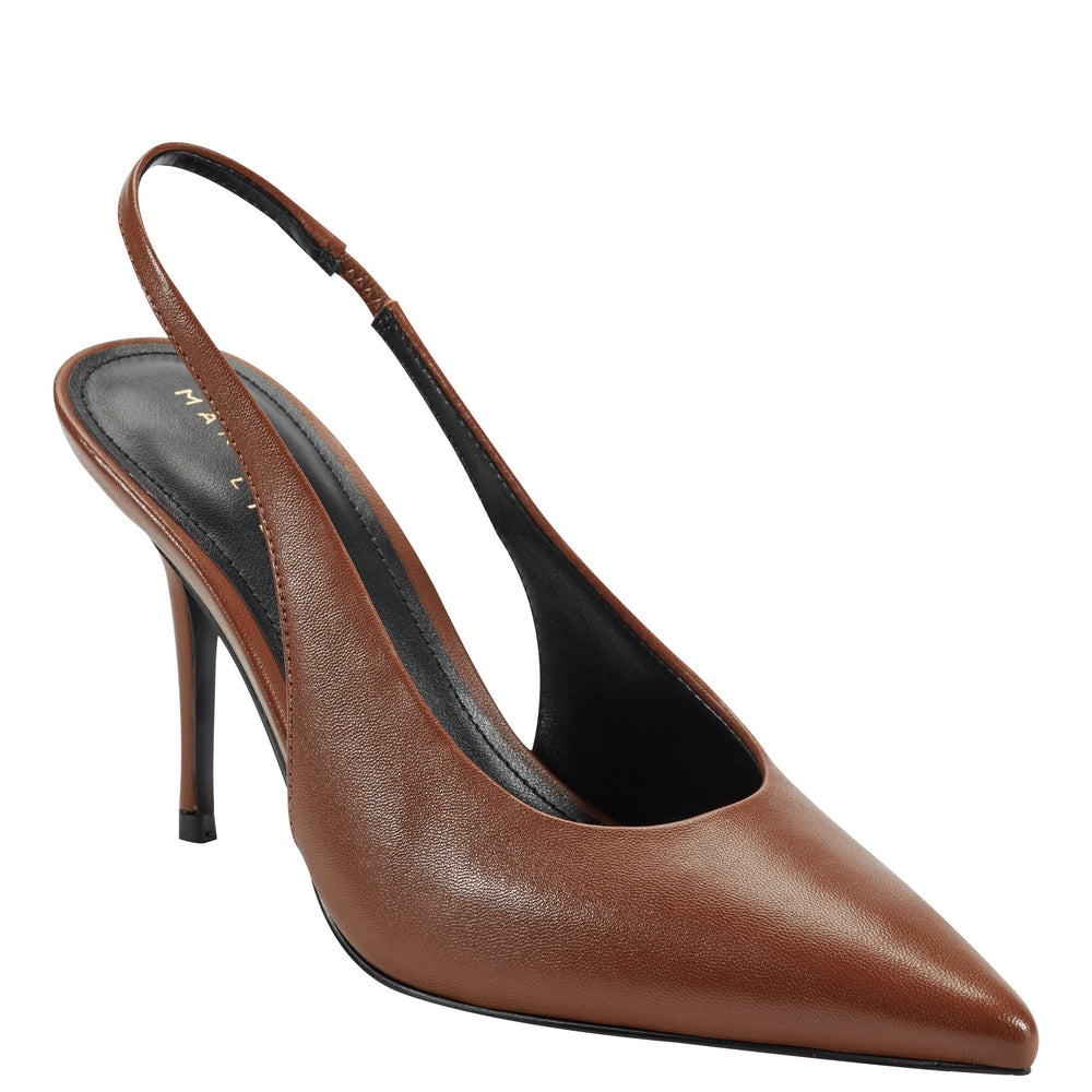 Leynne Slingback Pump - Brown Leather / Marc Fisher Discount