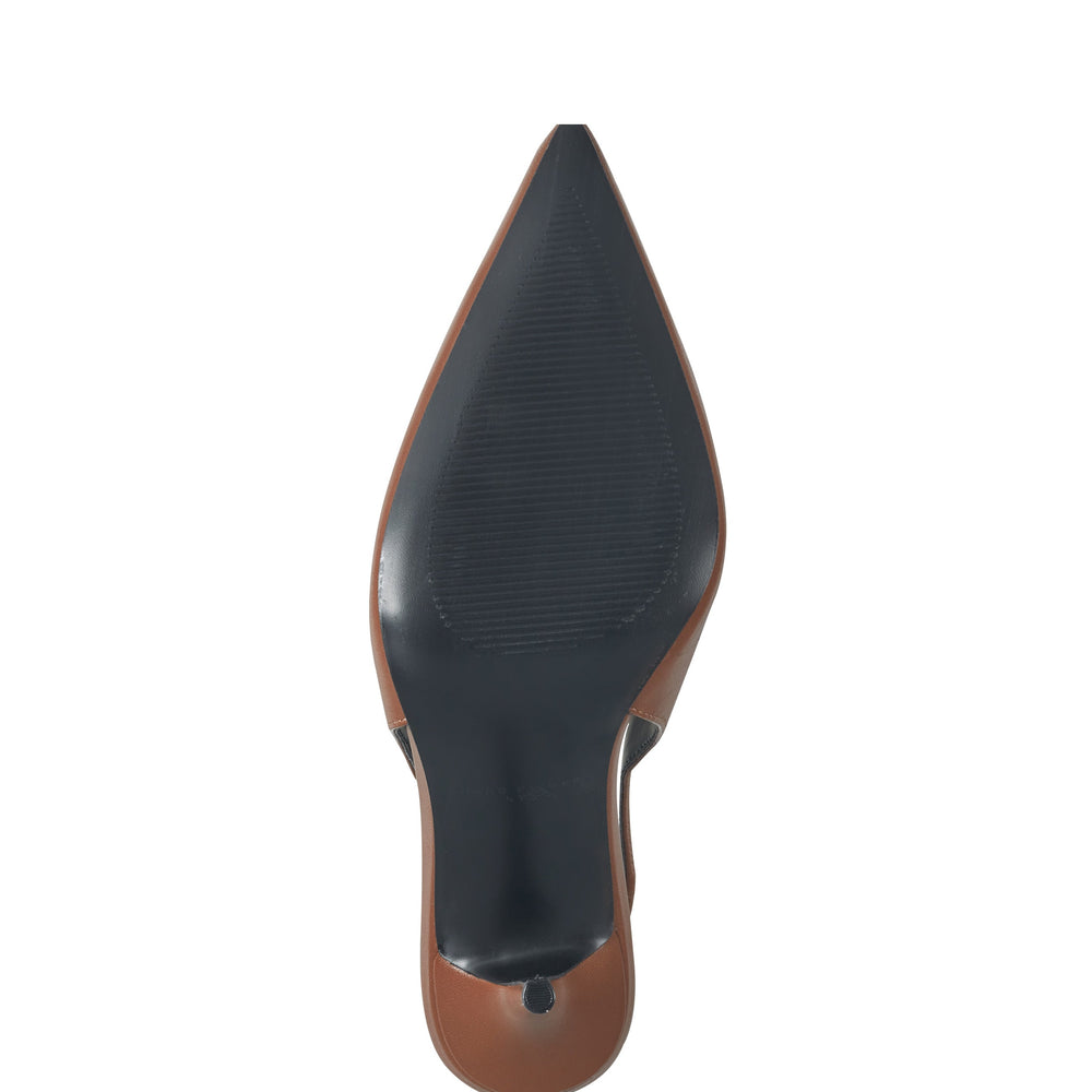 Leynne Slingback Pump - Brown Leather / Marc Fisher Discount