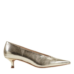 Cecile Leather Kitten Heel Pump - Gold Leather / Marc Fisher Online