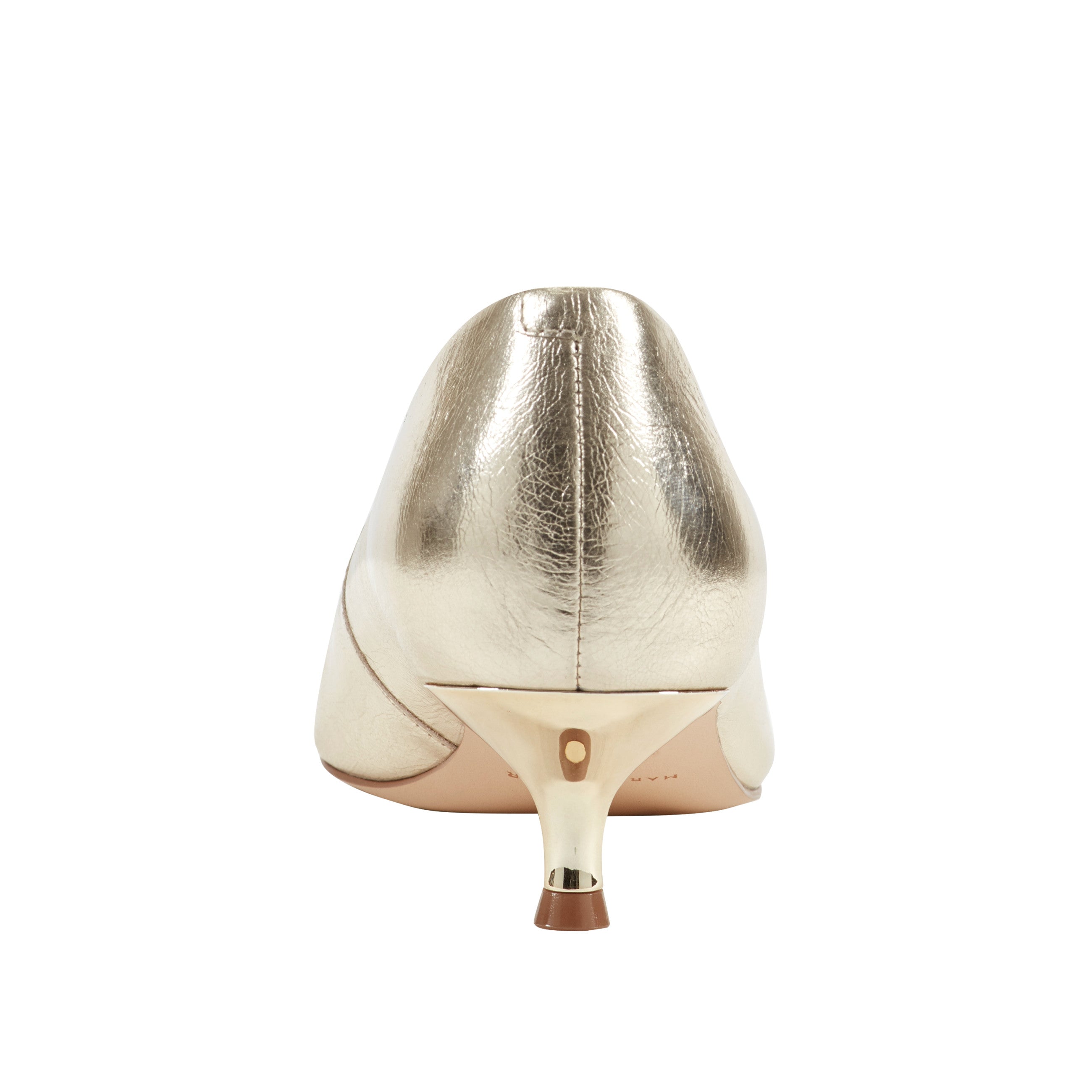 Cecile Leather Kitten Heel Pump - Gold Leather / Marc Fisher Online