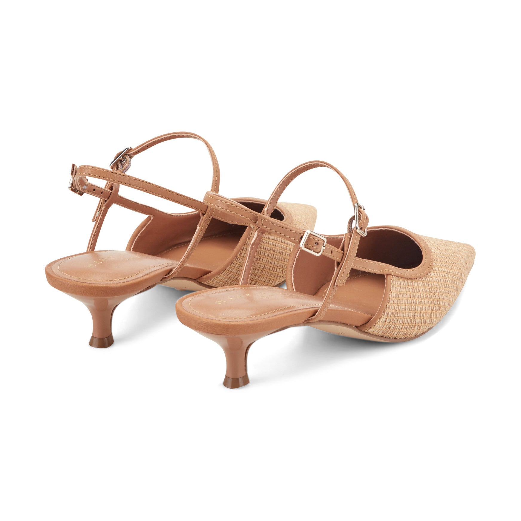 Ceddy Kitten Heel Slingback Pump - Natural Raffia / Marc Fisher Sale