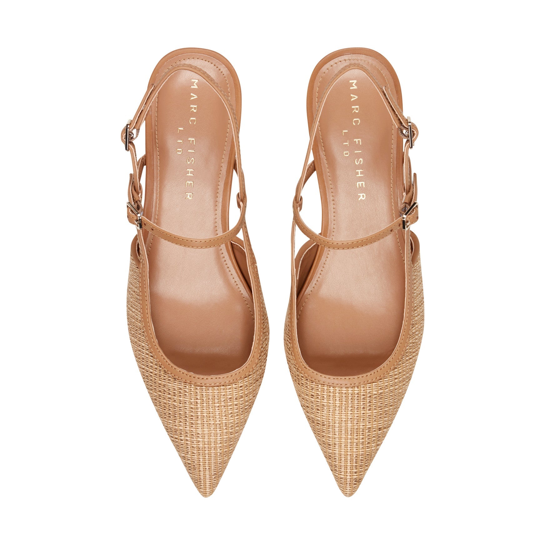 Ceddy Kitten Heel Slingback Pump - Natural Raffia / Marc Fisher Sale