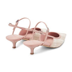 Ceddy Kitten Heel Slingback Pump - Pink Tweed / Marc Fisher Outlet