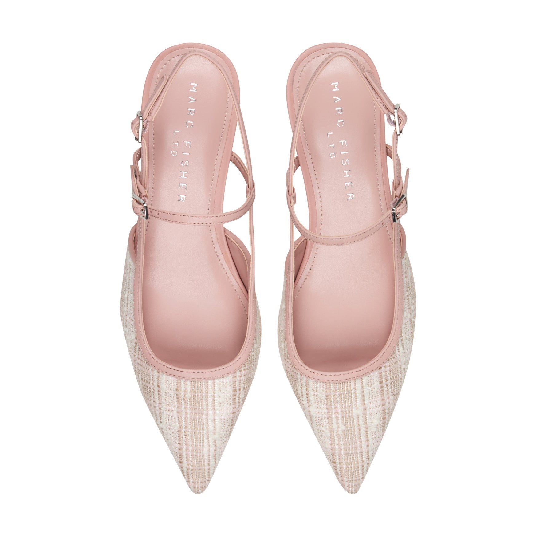 Ceddy Kitten Heel Slingback Pump - Pink Tweed / Marc Fisher Outlet