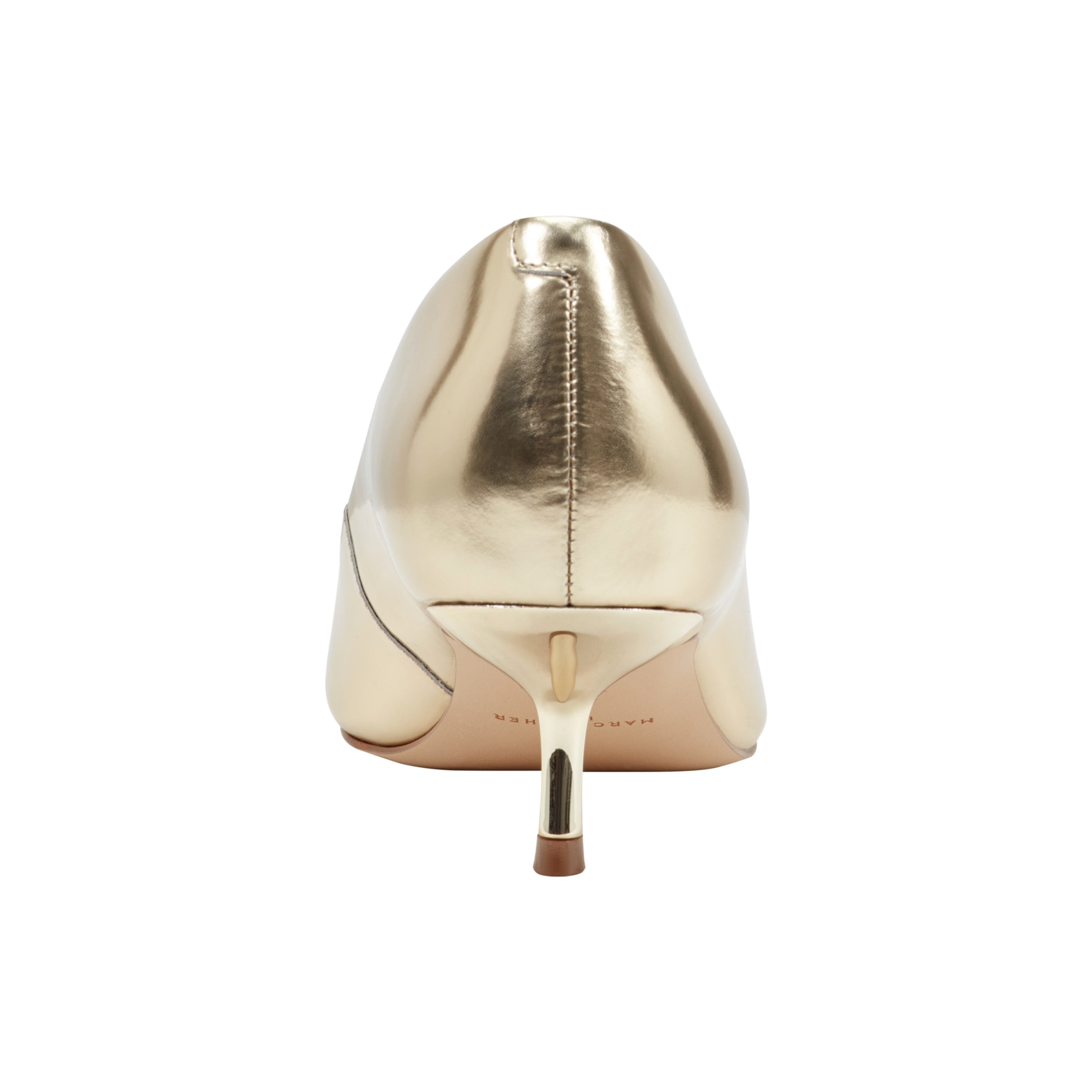 Calynna Leather Kitten Heel Pump - Gold Leather / Marc Fisher Discount