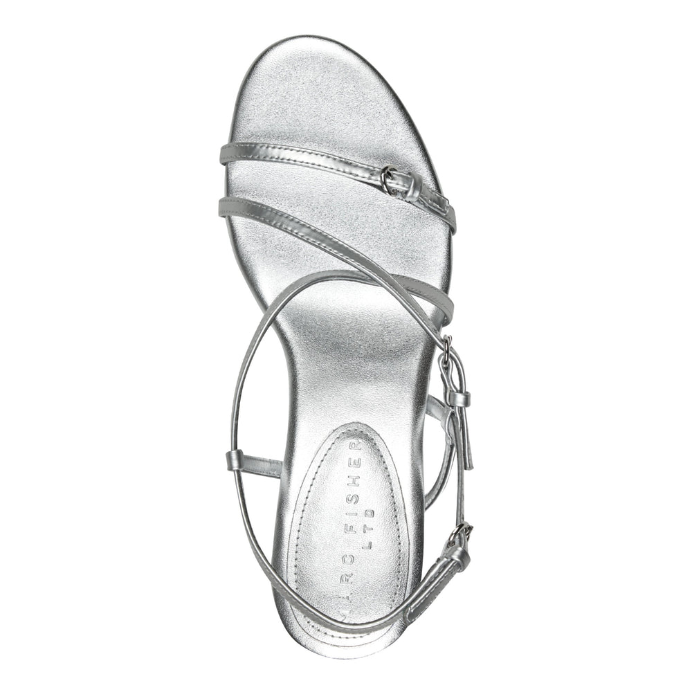 Nylah Leather Strappy Sandal - Silver Leather / Marc Fisher Sale
