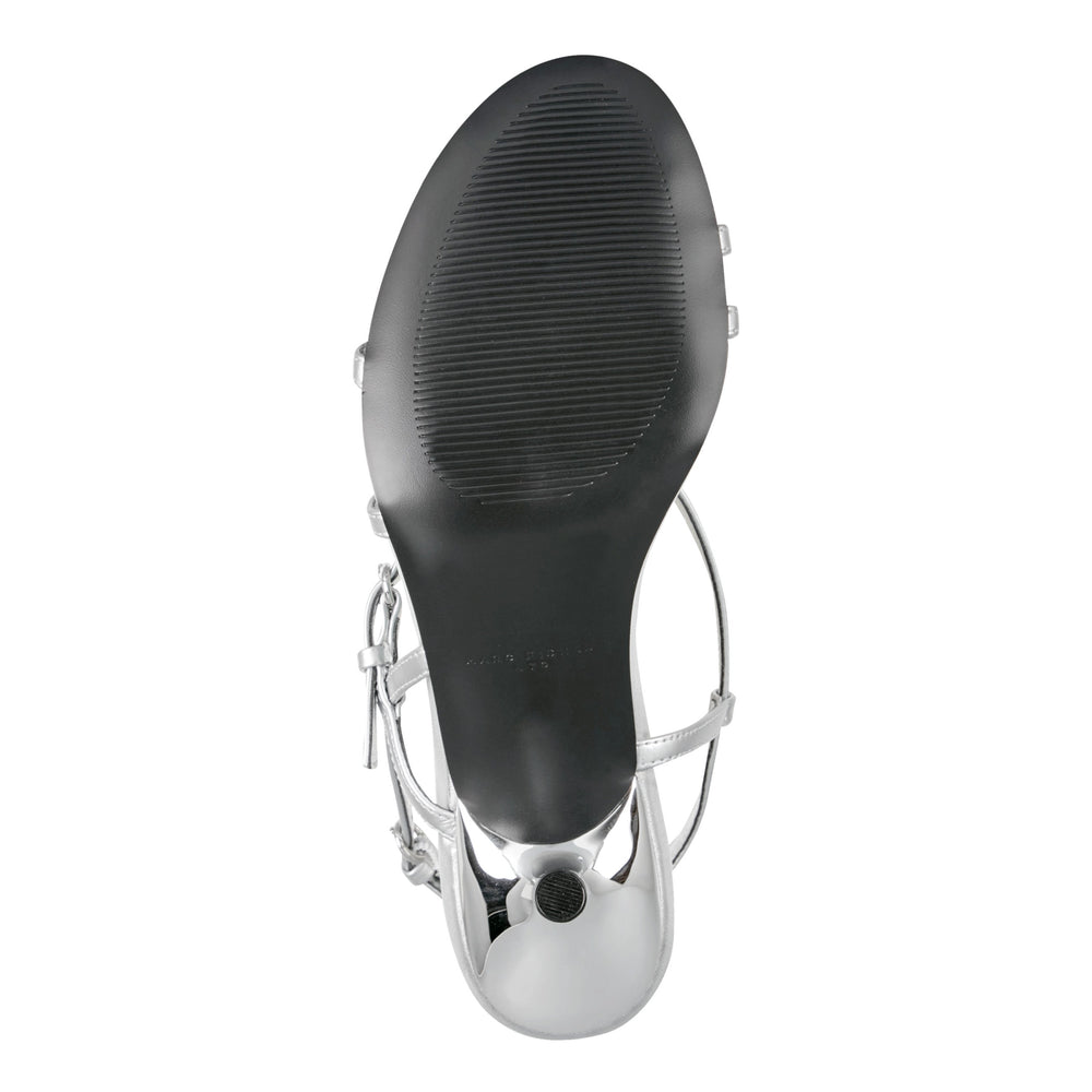 Nylah Leather Strappy Sandal - Silver Leather / Marc Fisher Sale