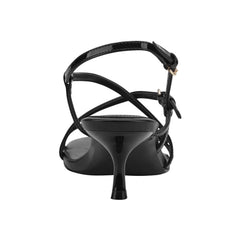 Nylah Leather Strappy Sandal - Black Patent Leather / Marc Fisher Outlet