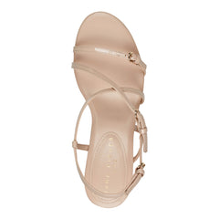 Nylah Leather Strappy Sandal - Natural Patent Leather / Marc Fisher US